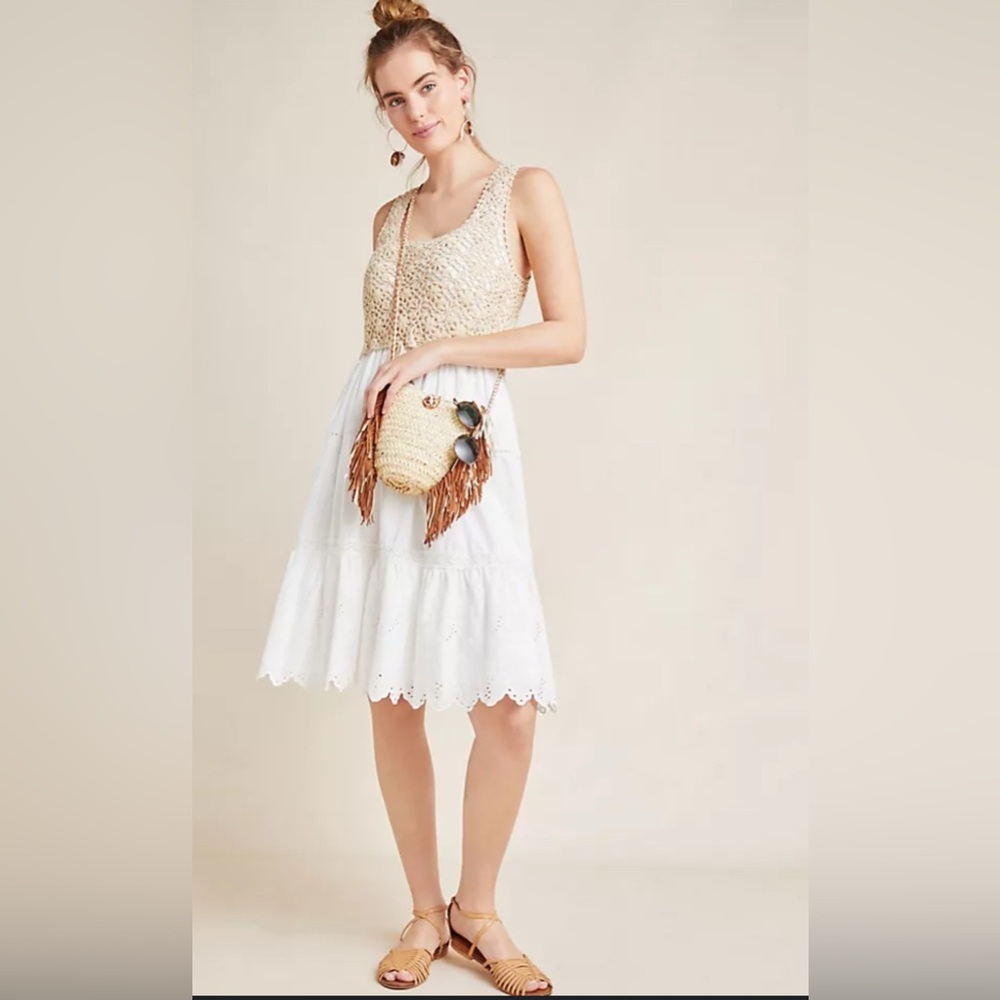 Beckett Crochet Eyelet Dress size xs